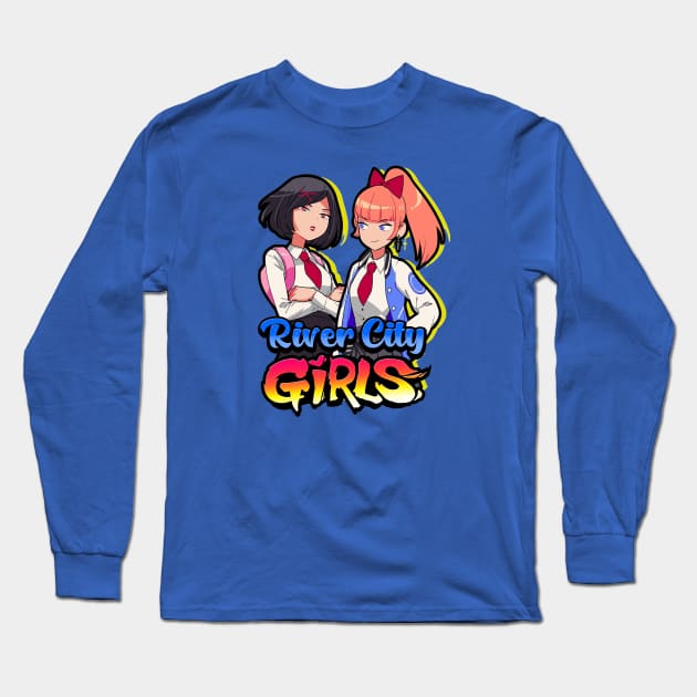 River City Girls: Misako and Kyoko 2 Long Sleeve T-Shirt by MrDelta